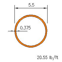 HSS 5.5x0.375