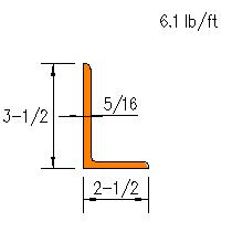 L 3.5x2.5x0.3125