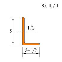 L 3x2.5x0.500