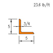 L 5x5x0.750